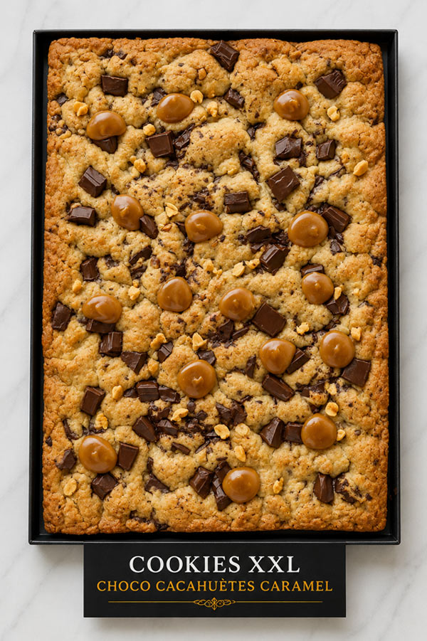 COOKIES XXL CHOCOLAT CACAHUETE CARAMEL